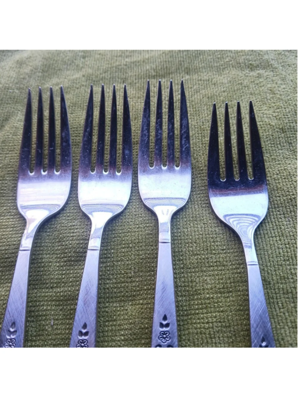 Oneida Wm A Rogers Spatada Forks Set of 4 Stainless Steel